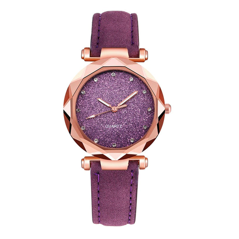 Ladies Fashion Korean Rhinestone Rose Gold Quartz Watch Female Belt Watch Women'S Watches Fashion Clock Watch Women Watches #Vk